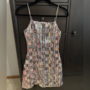 Nasty Gal Sequin Checkerboard Mini Dress